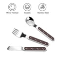 thumbnail image 3 of Easygdp Leopard Print 3-Piece Flatware Set Kids Silverware, Stainless Steel Toddler Kids Utensils Safe for Preschooler Children, 3 of 8