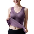 thumbnail image 4 of DuoJiaJ Women's Lined Thermals Underwear Tops Base Layer Tank Top Vest for Cold Weather Purple L, 4 of 4