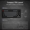 thumbnail image 4 of Teclado mecánico Keychron V1 8K 75% con cable, switches marrones, RGB, 4 of 9