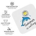 thumbnail image 4 of Disketp Summer Is Calling Funny Coasters,6 Pcs Leather Coasters With Holder, Perfect Housewarming Hostess Gifts,Protect Furniture From Water Marks Scratch And Damage, 4 of 9