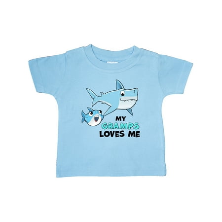 

Inktastic My Gramps Loves Me with Cute Sharks Gift Baby Boy or Baby Girl T-Shirt