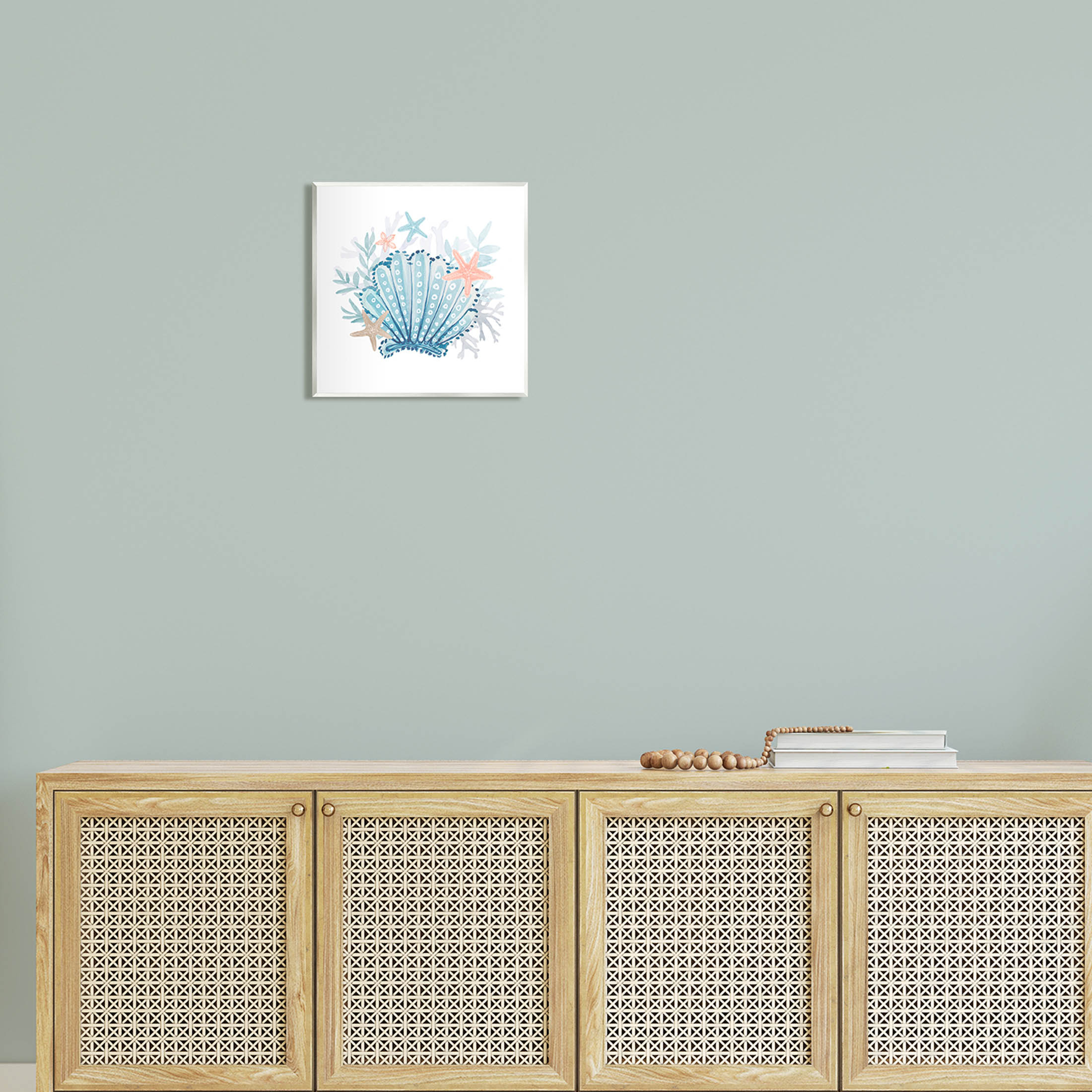 Maritime Clamshell Layered Coral Animals & Insects Graphic Art Unframed Art Print Wall Art