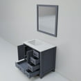 thumbnail image 6 of Jacques 36 in. W Left Offset Dark Grey Bath Vanity, White Quartz Top, and 34 in. Mirrors, 6 of 9