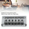 thumbnail image 4 of Electric Guitar Bridge Kit, 6 String Electric Guitar Bridge Kit Fixed Hardtail Bridge Brass Through Body Non Tremolo Guitar Bridge with Wrench for ST or for TL Style Guitars, 4 of 7