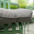 thumbnail image 3 of Peace Nest Pack of 2 Outdoor Reversible Waterproof Seat Cushions, Patio Chair Cushions 20"x19.7" with Ties for Patio Furniture Chairs Home Garden Decoration, Dark Gray, 3 of 5