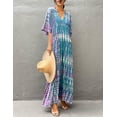 thumbnail image 4 of Women Print Beachdress Short Sleeve Plus Size Bathing Suit Cover Ups, 4 of 5