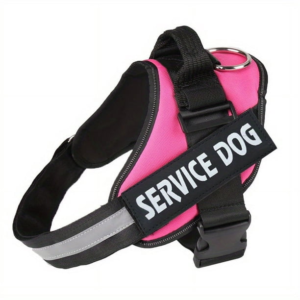1Pc Dog Harness, Non-pull Service Dog Harness, Adjustable With Handle, Outdoor Pet Dog Vest