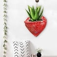 thumbnail image 2 of (Clearance) BNNG Wall Hanging Retro Heart-Shaped Plant Pots-Indoor Vertical Garden-Small Plant Pots-Succulent Planter-Hanging Plant Holder for Window, Decorations for Living Room Office, 2 of 5