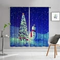 thumbnail image 3 of Goory Xmas Blackout Window Drapes Slot Top Printed Window Treatments Rod Pocket Window Curtain Panel Gray W:51''x L:83'', 3 of 6