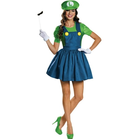 Luigi Skirt Women's Adult Halloween Costume
