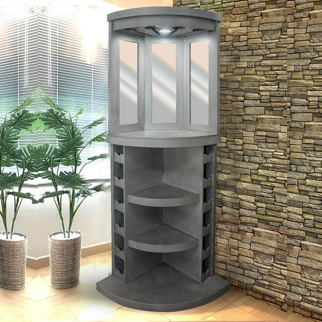 Cantina gris bar moderna esquinera mueble para botellas