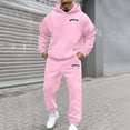 thumbnail image 2 of Rggeeun Men's 2 Piece Outfits Hoodie Sweatshirt Tracksuit & Joggers Sweatpants Sweatsuit Set Classic Fall Winter, 2 of 4