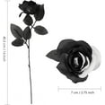 10 Pack Black Rose Artificial Flower Single Stem Fake Silk Flowers