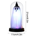 thumbnail image 7 of Halloween Lighted Ghost Decor, Halloween Decorations Indoor-Light Up Ghost in Glass Cloche, Cute Ghost with Light for Home Kitchen Mantel Tabletop Party Decor and Holiday Decorations, Purple, 7 of 7