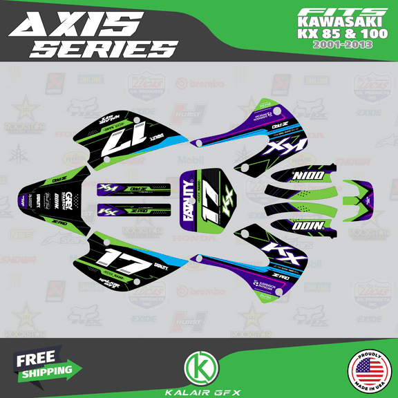 Kalair GFX Graphics Kit for Kawasaki KX85 (2001-2013) Axis Series
