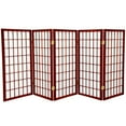 thumbnail image 2 of 3 ft. Tall Classic Japanese Window Pane Lattice Privacy Screen - Rosewood - 5 Panels, 2 of 2