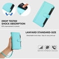 thumbnail image 5 of PU Leather Magnetic Snap Flip Zipper Strap Wallet Phone Case Fit for 15 Pro, 5 of 5