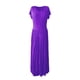thumbnail image 5 of Qarigey Vestido largo Manga corta Vestido maxi de verano Color sólido Ropa de mujer Vestidos Violeta XXL, 5 of 6