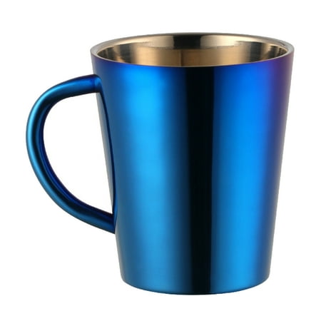 

Pengpengfang 300ml Coffee Mug Heat Insulation Double Wall Easy to Carry Travel Tumbler Milk Tea Cups for Home