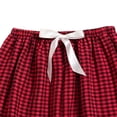 thumbnail image 4 of Linen Shorts for Women 3 in Summer Plaid Pajama Shorts for Women, Comfy Loose Fits Casual Bottoms, Elastic Waist Soft Short Pants Loungewear Wine One Size, 4 of 5