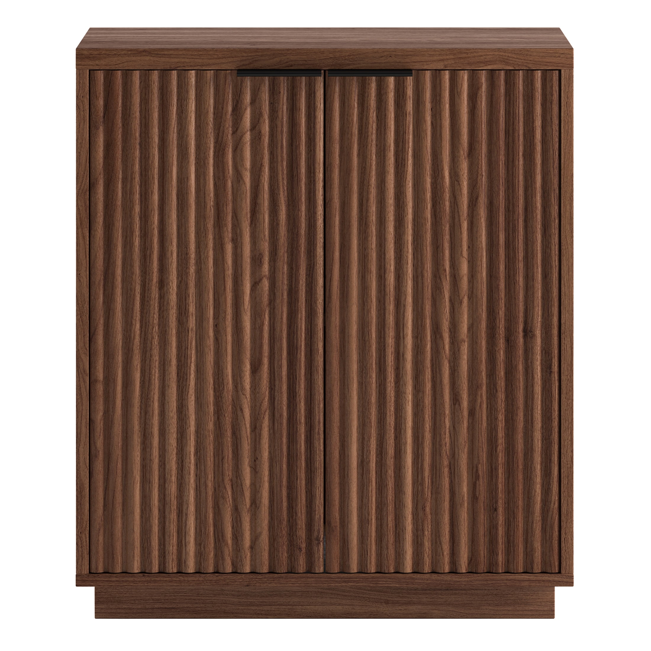 Evelyn&Zoe Modern/Contemporary 28" Wide Satin Walnut Accent Cabinet