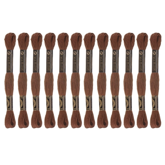 Unique Bargains Fil à Broder Brun, 8 m - 12 Écheveaux