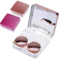 thumbnail image 1 of Estuche para lentes de contacto Natuce 2 piezas con espejo, estuche portátil para lentes de contacto, color rosa, 1 of 5