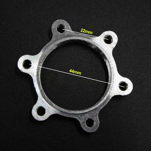 Splihome 2Pcs 44/48Mm Bicycle Hub Disc Brake Rotor Adapter Threaded Hub 6 Bolt Flange 44MM