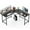 Black, variant on Mr IRONSTONE L-Shaped Office Desk with Power Outlets & LED Lights, 47" Computer Desk with Monitor Stand, Black