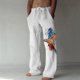thumbnail image 1 of Pantalones largos de verano para hombre, de algodón y pierna ancha, deportivos con cordones estampados, informales, 1 of 6