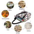 thumbnail image 5 of KLL Tote Bag for Women Llamas Print Shopping Grocery Reusable Bags for Office School Shopping Travel, 5 of 6