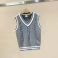 thumbnail image 2 of Baywell Boys Girls Sweater Vest Unisex Cable Knit Cotton Toddler Uniform Vest for Little Big Teenage Boy Girls Childrens Kids, 2 of 5