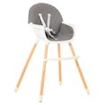 thumbnail image 1 of Silla de Comer Alta para Bebé 4 en 1 Bamby Charola Ajustable Gris Grande, 1 of 10