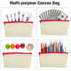 thumbnail image 4 of Estrela Estuche grande de lona en blanco para lápices, bolsa de papelería, monedero, bolsas de cosméticos, 4 of 5