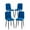 Blue+Velvet, variant on Dining Chairs Set of 4,Kitchen & Dining Room Upholstered Chairs with Metal Legs,Black+PU