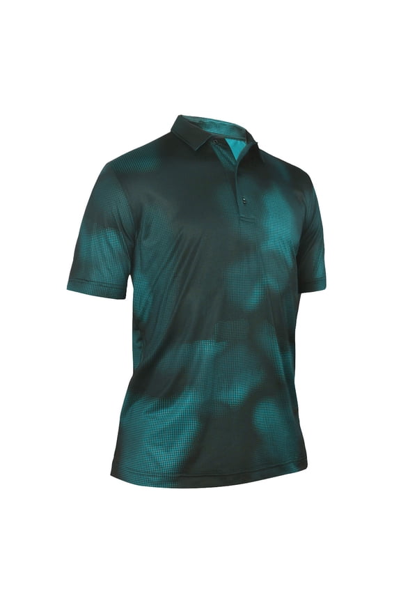 Men's Two Tone Dot Printed Golf Polo Shirt #1291