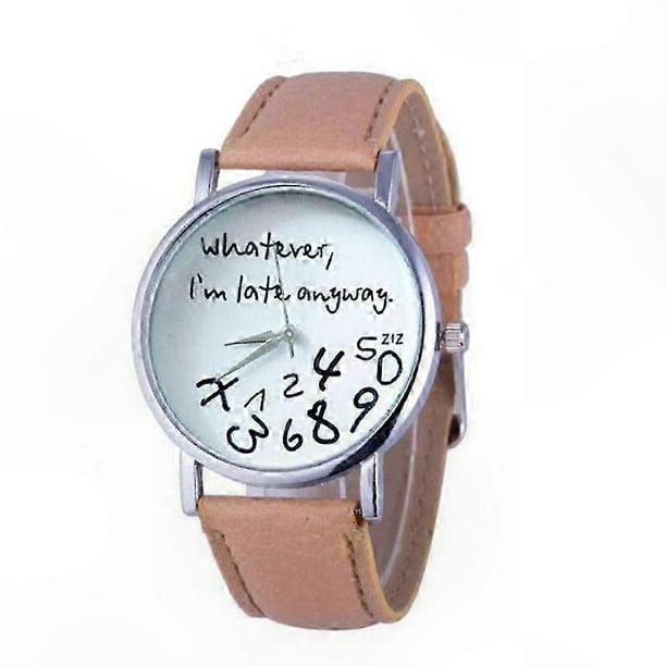 Stylish Unisex Analog Quartz Wristwatch with Humorous Design - Trendy Timepiece for Women & Men