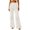 White, variant on DuoJiaJ Trousers High Waist Straight Leg Casual Business Pants For Work Comfortable Stretch Fabric Classic Versatile Bottoms Women's Lounge Pants Black L