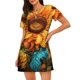 thumbnail image 1 of Disketp Deep Yellow Colorful Sunflower para Camisón Corto de Manga Corta para Mujeres, Camisón Cómodo con Escote Redondo, Bonito y Confortable, 1 of 6