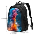 thumbnail image 4 of Yiaed Modern Art Red And Blue Colors Print Laptop Backpack,Business Travel Durable Laptops Backpack with USB Charging Port,Water Resistant College Computer Bag, 4 of 5
