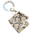 thumbnail image 1 of Silicone Bracelet Keychain Silicone Beads Keychain With Card Wallet Elastic Keychain For Women, 1 of 7