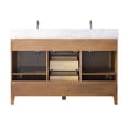 thumbnail image 6 of Vanity Art 54" Bathroom Vanity with Sinks and Engineered Marble Top, Freestanding Storage Cabinet with 2 Drawers, 2 Shelves and 1 Flip Down Tray, 6 of 10
