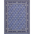 thumbnail image 1 of Unique Loom Tapis de Bordure Patchwork la Jolla 10' x 13' Rectangle Bleu/ivoire, 1 of 1