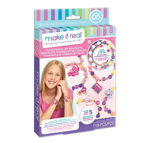 Make It Real Colour Reveal DIY Bracelet Craft Kit for Kids