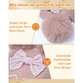 thumbnail image 3 of Winter Hat for Kids Toddler Children, Girls Beanie with Double Pom Pom Warm Fleece Lined, Girls Accessories Knit Beanies Cap, 3 of 6