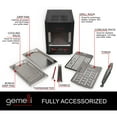 thumbnail image 4 of Gemelli Gourmet Steak Grille (1600 Watt), Infrared Superheating Up to 1560 Degrees, Cool-Touch Exterior, Electric Grill (Black), 4 of 5