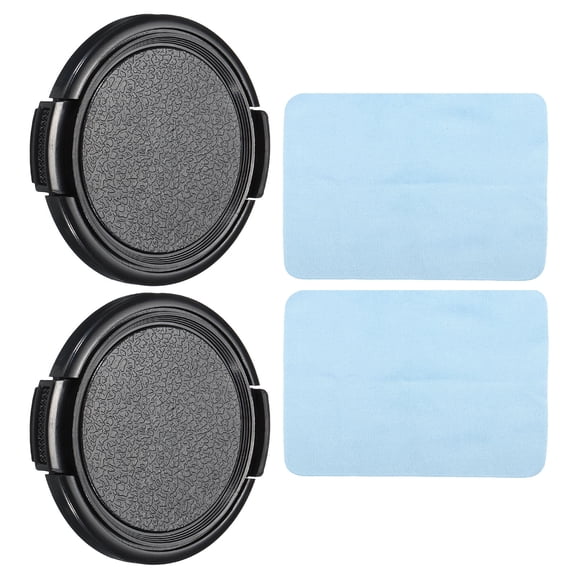 Unique Bargains Sides Pinch Front Lens Cover Dust Camera Lens Cap for Lens with 49mm Thread, 2 Pack