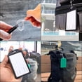 thumbnail image 3 of Bulk 50 Pack - Premium Rigid Airline Luggage Tag Holders with 6" Worm Loops - Heavy Duty Hard Plastic -Suitcase ID Tag Identifiers with Business Card Insert Window by Specialist ID (Green), 3 of 7