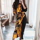 thumbnail image 2 of Vestido Casual de Verano Con Abertura de Tenedor Y Botones Estampados de Manga Larga Para Mujer Odeerbi  ODB116027, 2 of 3