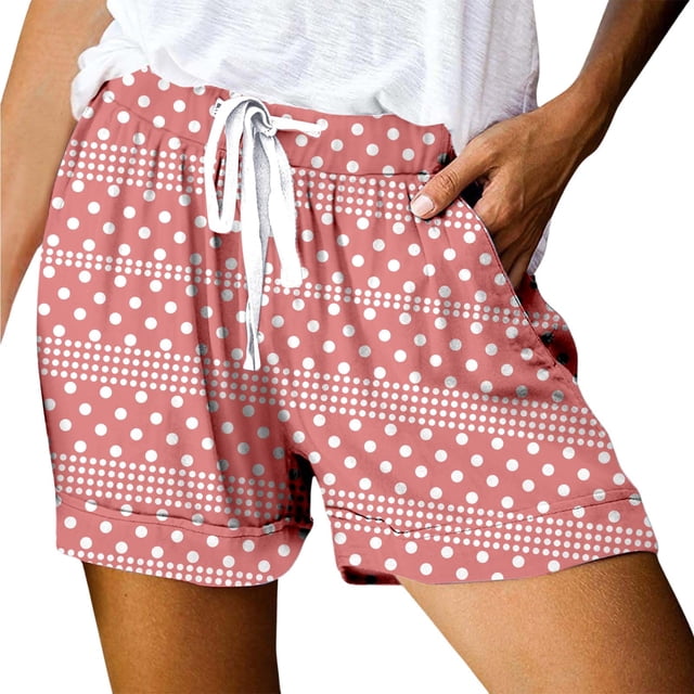 Wdgfv Short de Bain Taille Haute pour Femmes avec Doublure, Poche, Shorty, Bas de Maillot de Bain